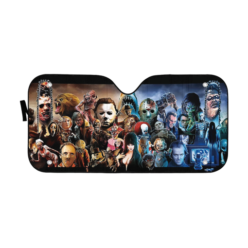 Gearhumans 3D Holiday Summer Flamingo Couple Custom Car Auto Sunshade