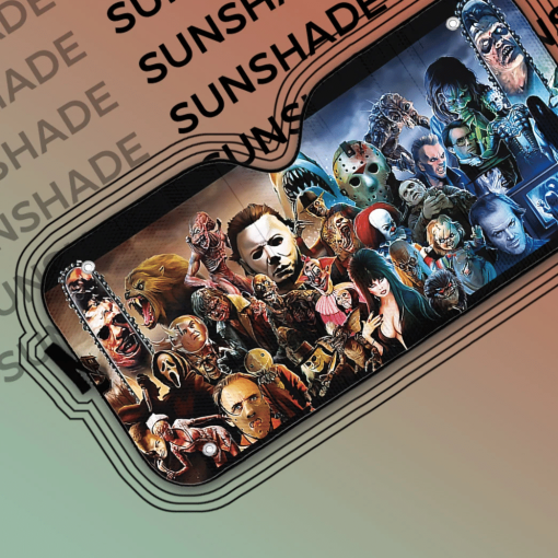 Gearhumans 3D Holiday Summer Flamingo Couple Custom Car Auto Sunshade - Image 4