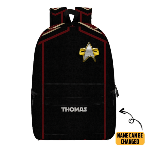 Gearhumans 3D S.T Picard 2020 Present Red Custom Name Backpack