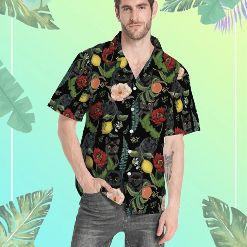 Gearhumans 3D Do You See Black Cats Custom Hawaii Shirt - Image 5