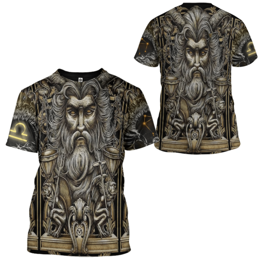 Gearhumans 3D The Dark Side of Libra Custom Tshirt Hoodie Apparel - Image 7