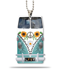 Gearhumans 3D Sunflower Hippie Van Custom Car Hanging GW1806217 Car Hanging Car Hanging/1 Pack