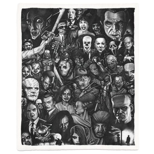 Gearhumans Halloween Horror Movie Characters Blanket