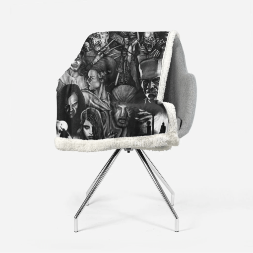 Gearhumans Halloween Horror Movie Characters Blanket - Image 3
