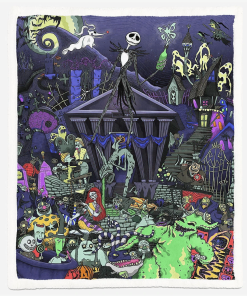 Gearhumans Ghost Town In The Nightmare Before Christmas Blanket