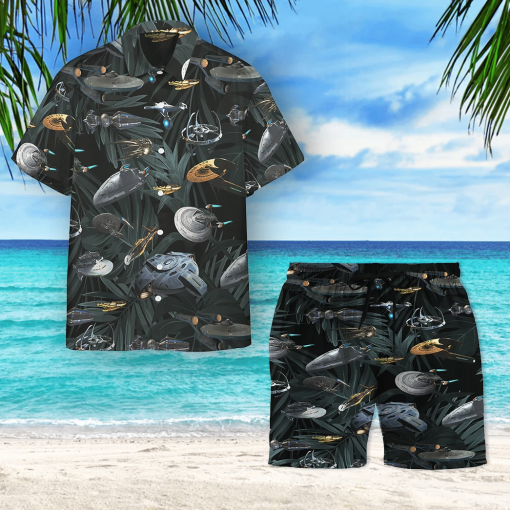 Gearhumans 3D S.T Space Ships Custom Hawaii Shirt - Image 8