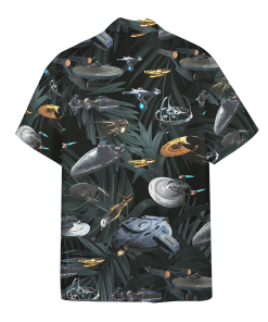 Alternative view of Gearhumans 3D S.T Space Ships Custom Hawaii Shirt