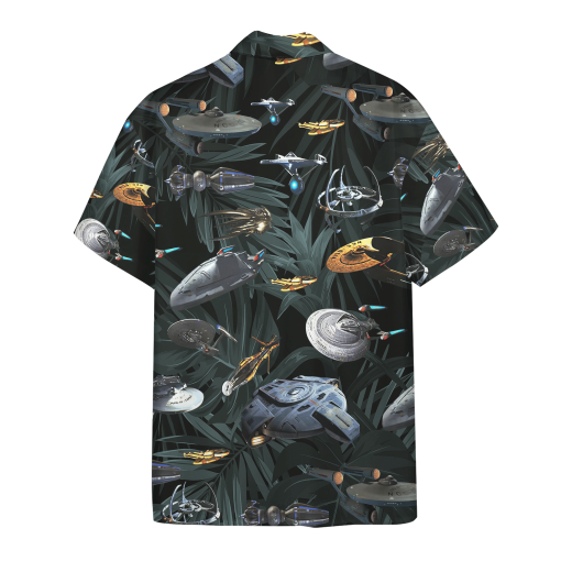 Gearhumans 3D S.T Space Ships Custom Hawaii Shirt - Image 2
