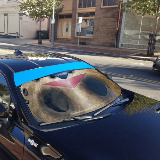 Gearhumans 3D Halloween Jason Voorhees Mask Custom Car Auto Sunshade - Image 4