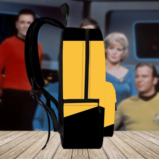 Gearhumans 3D S.T The Next Generation 1987 1994 Yellow Custom Name Backpack - Image 6