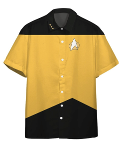 Gearhumans 3D Star Trek The Next Generation Yellow Uniform Custom Hawaii Shirt GO19052112 Hawai Shirt Short Sleeve Shirt S