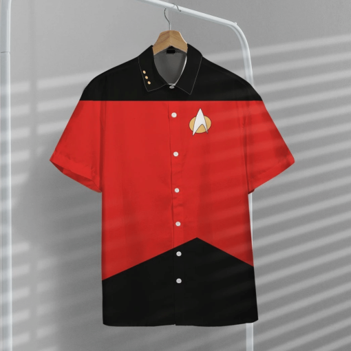 Gearhumans 3D S.T The Next Generation Red Uniform Custom Hawaii Shirt 5 Gearhumans 3D Star Trek The Next Generation Red Uniform Custom Hawaii Shirt GO19052110 Hawai Shirt