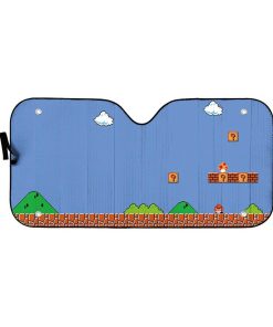 Gearhumans 3D Super Mario Background Custom Auto Car Sunshade GO05052122 Auto Sunshade 57''x27.5''
