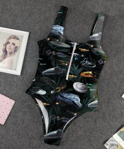 Gearhumans 3D Star Trek Space Ships Custom One Piece Swimsuit GW18052114 One-piece Swimsuit One-piece Swimsuit S