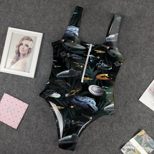 Gearhumans 3D Star Trek Space Ships Custom One Piece Swimsuit GW18052114 One-piece Swimsuit One-piece Swimsuit S