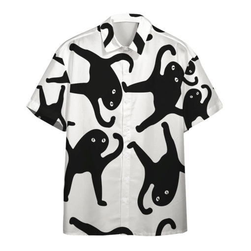 Gearhumans 3D Black Catto Meme Custom Short Sleeve Shirt GO04052130 3D Apparel Hoodie S