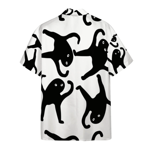 Gearhumans 3D Black Catto Meme Custom Short Sleeve Shirt GO04052130 3D Apparel