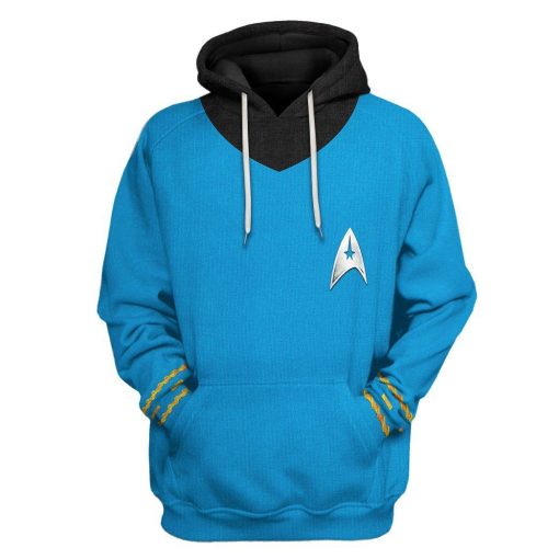 Gearhuman 3D Star Trek The Original Series 1966 1969 Blue Custom Tshirt Hoodie Apparel GV080112 3D Apparel Hoodie S