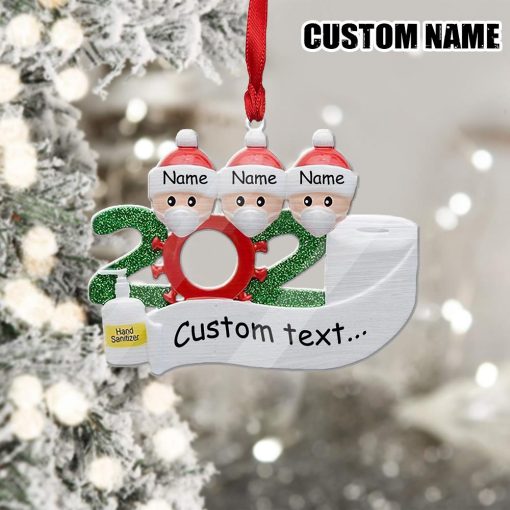 Gearhumans 3D Family Of 3 Mask Sanitizer Toilet Paper 2020 Christmas Ornament Custom Name 2 Gearhuman 3D Family Of 3 Mask Sanitizer Toilet Paper 2020 Christmas Ornament Custom Name GV22108 Ornament
