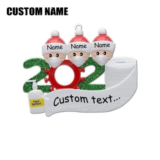 Gearhumans 3D Family Of 3 Mask Sanitizer Toilet Paper 2020 Christmas Ornament Custom Name 3 Gearhuman 3D Family Of 3 Mask Sanitizer Toilet Paper 2020 Christmas Ornament Custom Name GV22108 Ornament