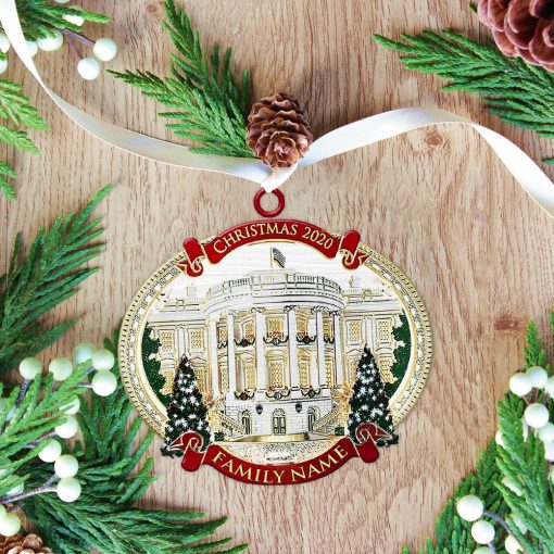 Gearhuman 3D The White House 2020 Custom Name Christmas Ornament GV301011 Ornament Acrylic 1Pc