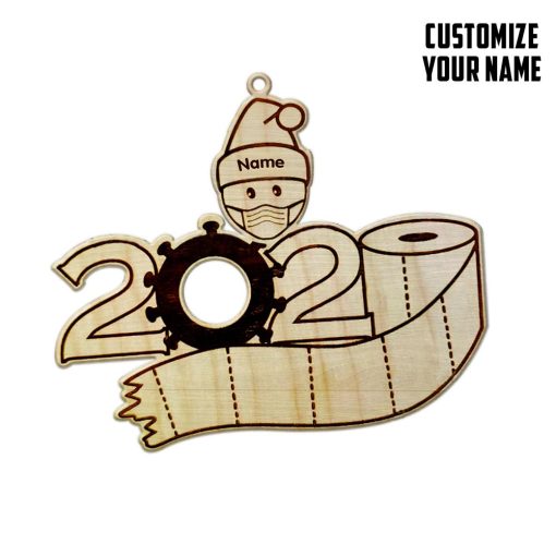 Gearhuman 3D Single Mask Toilet Paper 2020 Christmas Custom Name Ornament GV221019 Ornament