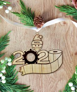 Gearhuman 3D Single Mask Toilet Paper 2020 Christmas Custom Name Ornament GV221019 Ornament Acrylic 1Pc