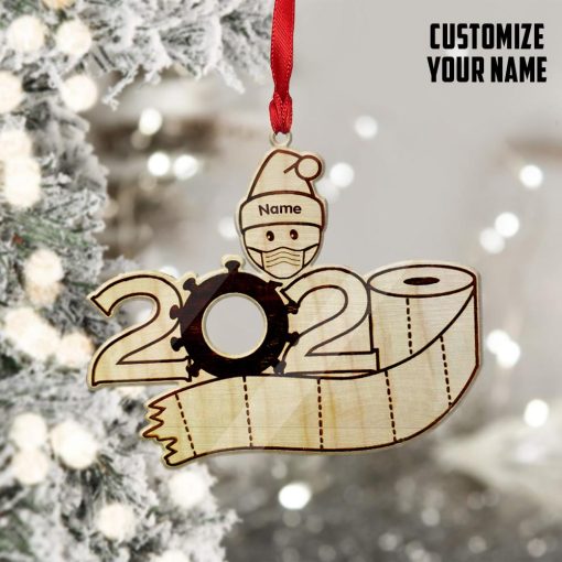 Gearhuman 3D Single Mask Toilet Paper 2020 Christmas Custom Name Ornament GV221019 Ornament