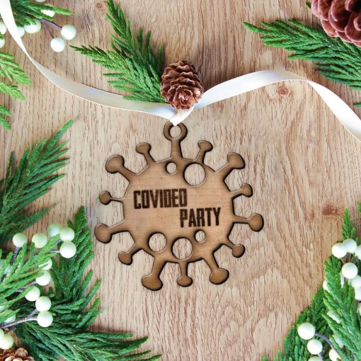 Gearhumans 3D Covideo Party Virus Christmas Ornament 1 Gearhuman 3D Covideo Party Virus Christmas Ornament GV23104 Ornament Acrylic 1Pc