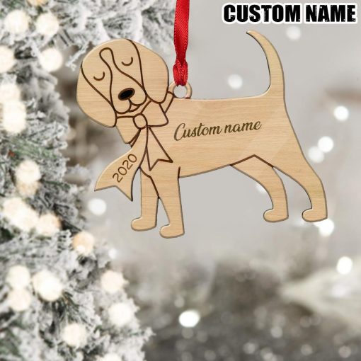 Grearhuman 3D Beagle 2020 Custom Name Christmas Ornament GV291011 Ornament