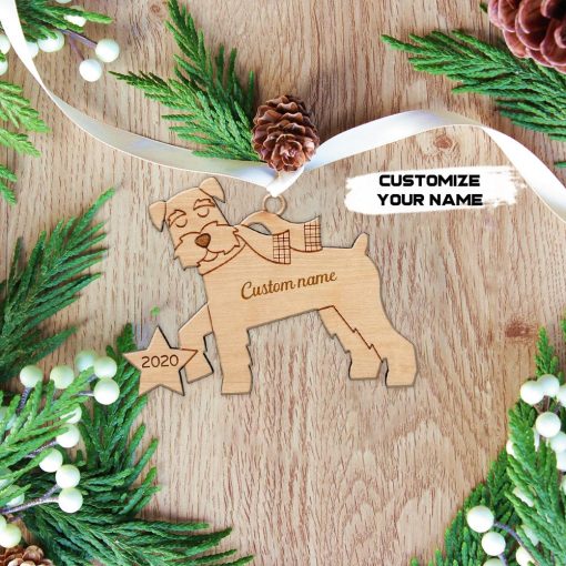 Gearhuman 3D Schnauzer 2020 Custom Name Christmas Ornament GV291021 Ornament Acrylic 1Pc