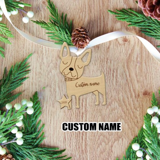 Gearhuman 3D Boston Terrier 2020 Custom Name Christmas Ornament GV291027 Ornament Acrylic 1Pc