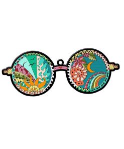 Gearhuman 3D Hippie Peace Sunglasses Christmas Ornament GV261015 Ornament