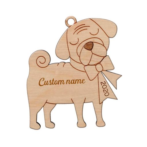 Gearhuman 3D Pug 2020 Custom Name Christmas Ornament GV30105 Ornament