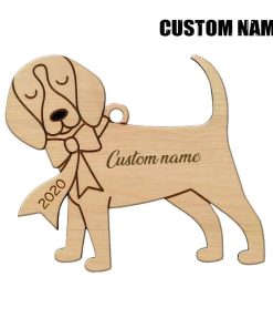 Grearhuman 3D Beagle 2020 Custom Name Christmas Ornament GV291011 Ornament