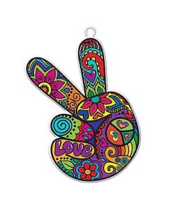 Gearhuman 3D Hippie Peace Hand Sign Christmas Ornament GV26109 Ornament