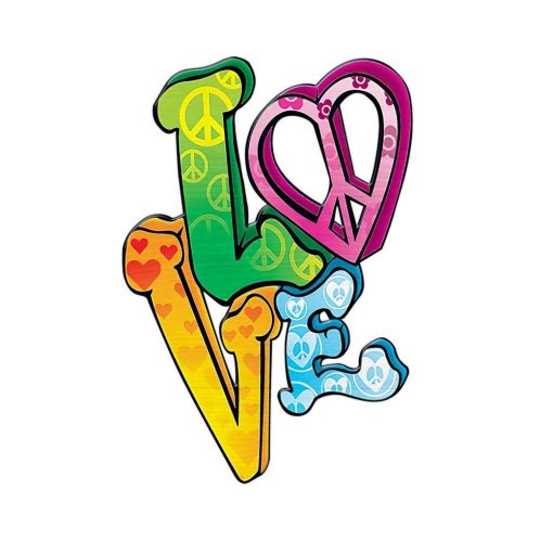 Gearhuman 3D Hippie Love Sign Christmas Ornament GV261017 Ornament