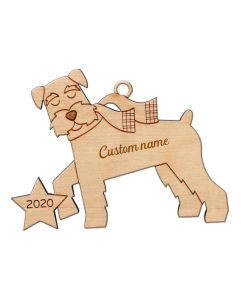 Gearhuman 3D Schnauzer 2020 Custom Name Christmas Ornament GV291021 Ornament