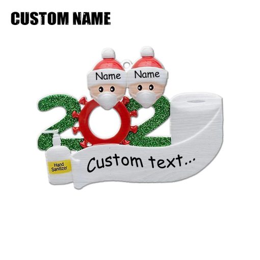 Gearhumans 3D Family Of 2 Mask Sanitizer Toilet Paper 2020 Christmas Ornament Custom Name 3 Gearhuman 3D Family Of 2 Mask Sanitizer Toilet Paper 2020 Christmas Ornament Custom Name GV22107 Ornament