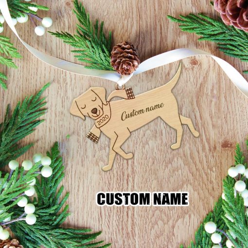 Gearhuman 3D Labrador Retriever 2020 Custom Name Christmas Ornament GV291010 Ornament Acrylic 1Pc