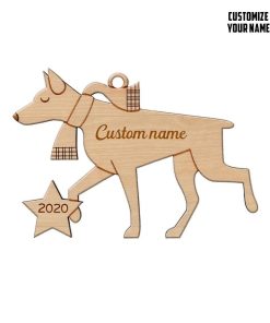 Gearhuman 3D Doberman Pinscher 2020 Custom Name Christmas Ornament GV30107 Ornament