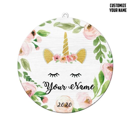 Gearhuman 3D Unicorn 2020 Custom Name Christmas Ornamet GVC29103 Ornament