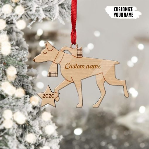 Gearhumans 3D Doberman Pinscher 2020 Custom Name Christmas Ornament 2 Gearhuman 3D Doberman Pinscher 2020 Custom Name Christmas Ornament GV30107 Ornament