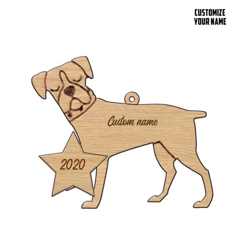Gearhumans 3D Boxer 2020 Custom Name Christmas Ornament 1 Gearhuman 3D Boxer 2020 Custom Name Christmas Ornament GV291017 Ornament