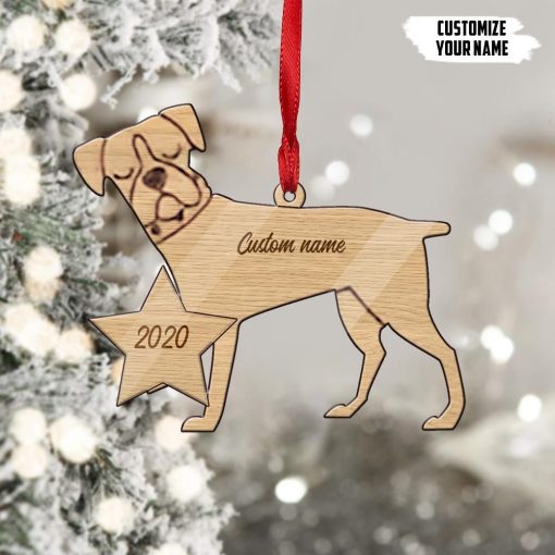 Gearhumans 3D Boxer 2020 Custom Name Christmas Ornament 2 Gearhuman 3D Boxer 2020 Custom Name Christmas Ornament GV291017 Ornament Acrylic 1Pc