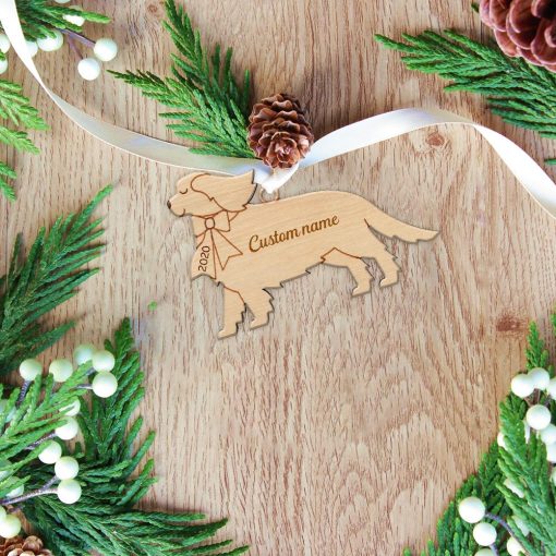 Gearhuman 3D King Charles Spaniel 2020 Custom Name Christmas Ornament GV291019 Ornament Acrylic 1Pc