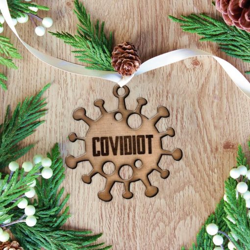 Gearhuman 3D Covidiot Virus Christmas Ornament GV23103 Ornament Acrylic 1Pc