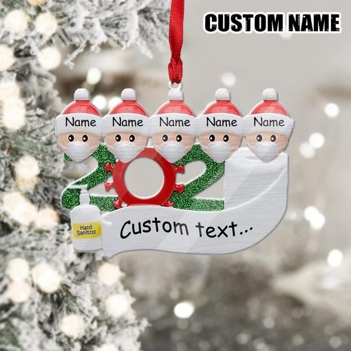Gearhumans 3D Family Of 5 Mask Sanitizer Toilet Paper 2020 Christmas Ornament Custom Name 2 Gearhuman 3D Family Of 5 Mask Sanitizer Toilet Paper 2020 Christmas Ornament Custom Name GV221010 Ornament