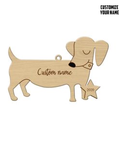 Gearhuman 3D Dachshund 2020 Custom Name Christmas Ornament GV291030 Ornament