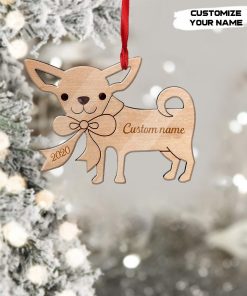 Gearhuman 3D Chihuahua 2020 Custom Name Christmas Ornament GV291023 Ornament